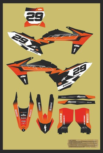 Kit grafica ktm team sxf - kit,